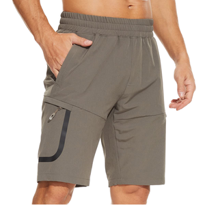Shorts de sport d'été personnalisables pour hommes, en tissu peigné, séchage rapide, résistants aux rayures, respirants, avec cordon de serrage - Product Image 1