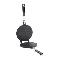 Plateau et moule à œufs roulés double face en acier inoxydable, antiadhésif et non toxique, pour la cuisson de cornets de crème glacée croustillants