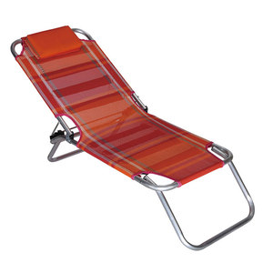 <span class=keywords><strong>Chaise</strong></span> de plage pliable portable sans accoudoirs, basse, <span class=keywords><strong>longue</strong></span>, en aluminium, avec coussin - Product Image 6