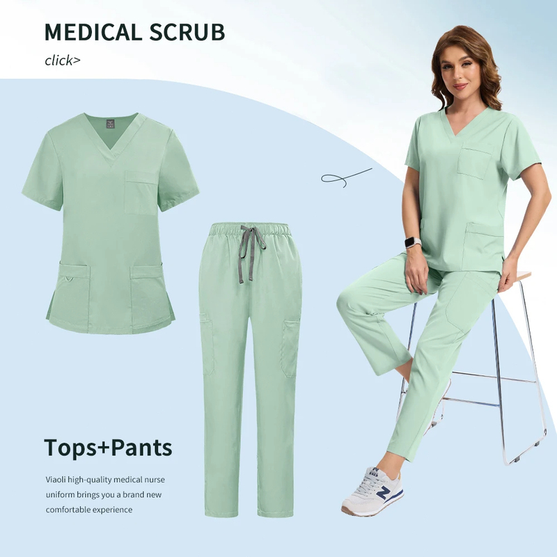 Beauty Salon Work Uniforms Short sleeved