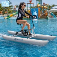 Vélo aquatique SUP à ponton long pour 2 personnes, cadre en aluminium, faible résistance pour eaux peu profondes, facile à ranger, de Chine, Lumark