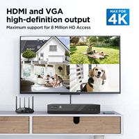 NVR PoE 4K 8 canaux avec 1 SATA jusqu'à 8 To, accès à distance et enregistrement 24h/24 et 7j/7 pour systèmes de sécurité - 4COVR