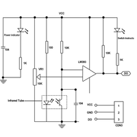 红外避障传感器模块适用于Arduino Diy智能小车机器人反射式光电3PIN