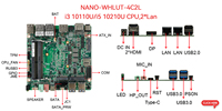 Carte mère de bureau ITX LIMYEE 10e génération I3-10110U série NANO, 32 Go DDR4 double canal, SATA, PCIEX4, DP/USB3.2 intégrés