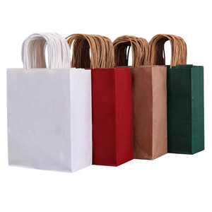 Túi giấy Kraft Nâu tùy chỉnh với dây thừng tròn xử lý thực phẩm mang đi, quần áo, giày dép siêu thị sử dụng túi giấy Quà Tặng - Product Image 3