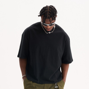 Oversized Men's <b>White</b> Cotton T-Shirt Short Sleeve O-Neck Casual Blank Streetwear <b>Tee</b> Jersey Knitted Fit - Product Image 3