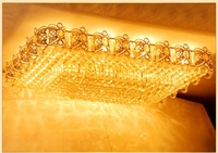 Plafonnier en verre rectangulaire, lampe contemporaine pour salon, restaurant, chambre d'hôtel