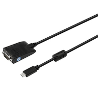 Kabel Adaptor UOTEK USB 3.1 Tipe-C ke RS-485/RS-422, Berpelindung Kepang dengan Jaket PVC, Konektor 5-Pin DB9 Model UT-890-TC