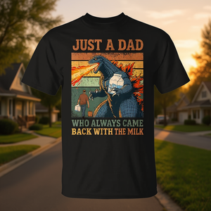 Juste un papa qui revenait toujours avec le t-shirt Milk Kaiju - Product Image 3