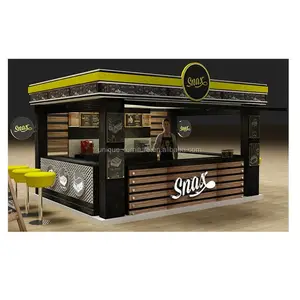 Outdoor Voedsel Winkelwagen/Koffie Winkel Mobiele Koffie Kiosk Met Wielen Houten Fast Food Display Snack Teller Met Logo Voor koop