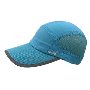 Grosir topi bisbol Logo kustom topi lari jala poliester dengan garis reflektif - Product Image 3
