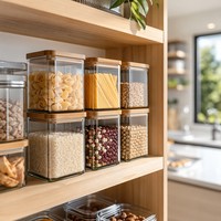 Boîtes de conservation alimentaire carrées en verre borosilicate avec couvercles hermétiques en bambou, empilables et écologiques pour la rentrée scolaire