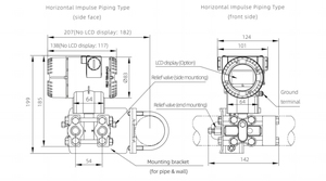 Série RP1000 en silicium monocristallin RKS OEM avec écran LCD -40°C et diaphragme Hastelloy C - Product Image 2