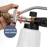 Canon à mousse électrique pour lavage auto, connecteur rapide 1/4 en acier inoxydable, accessoires double connecteur pour nettoyeur haute pression