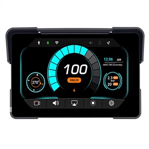 Moniteur intelligent universel pour moto, écran IPS haute luminosité de 5,7 pouces avec double caméra avant et arrière, DVR, Carplay sans fil, Auto - Product Image 1