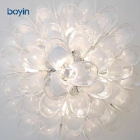 Lustre en verre rétro de luxe français pour salon, chambre, villa, escalier, salle à manger, style moderne nordique Murano, luminaire suspendu