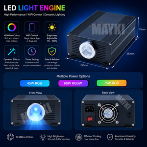 45W RGB TUYA WiFi-gestuurde Sterrenhemel Fiber Optische Plafond LED Fiber Optische Sterrenplafond Lichtmotor voor Cinema Home Theater Decoratie - Product Image 2