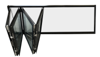 Fenêtre pliante en alliage d'aluminium moderne Penjoy avec écran pliant et cadre étroit pour balcon extérieur, villa, sous-sol