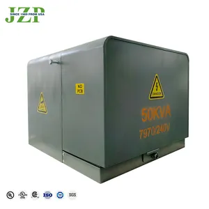 IEEE ANSI estándar 37,5 KVA 12470 / 7200V y 14400 / 24940V 120 / 240V transformador de montaje en almohadilla monofásico de doble voltaje precio