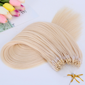 Topelles Fabriek Groothandel Microlink Hair <span class=keywords><strong>Extensions</strong></span> 1G/Strand 613 Blonde Kleur Maagdelijk Haar <span class=keywords><strong>Microring</strong></span> Extensie - Product Image 3