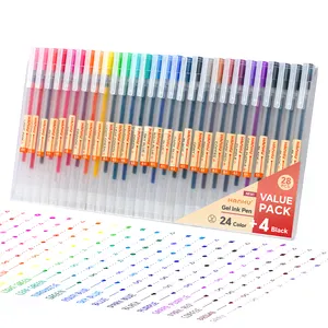 12 Pcs 0.5mm Fine Tip Gel Pen Japanese Style Smooth Writing Color Gel Ink  Pens Set for School Stationery Supply