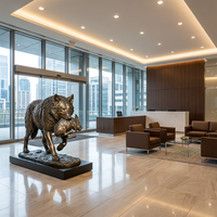 Sculpture de chien en bronze fidèle – Statue canine sur mesure grandeur nature avec options de race personnalisées – Figurine animale pour la mode de la Fête Nationale