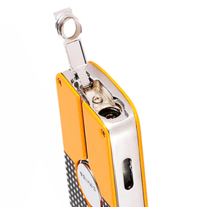 Customizable Luxury Metal Cigar Lighter Cutter Set <strong>Triple</strong> Jet <strong>Flame</strong> <strong>Torch</strong> with Modern Design Includes Gift Box for Cigarettes - Product Image 3