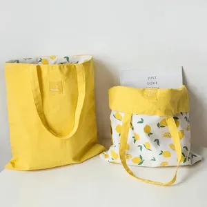 Sac fourre-tout en coton réutilisable et écologique, double face, avec motif de lettres personnalisé, sac à bandoulière en toile - Product Image 1