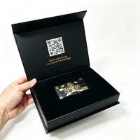 Boîte d'emballage de cartes-cadeaux de luxe personnalisées, avec doublure en éponge, pour cartes de crédit VIP d'entreprise, type dossiers