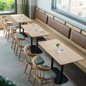 Foshan 공장 단단한 나무 식당 의자 레스토랑 카페 벤치 소파 및 테이블 세트