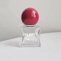 Bouchon de bouteille vide rond de parfum en plastique UV semi-circulaire de 15mm pour bouteille en verre de parfum cosmétique, couvercles de capuchon en forme de boule