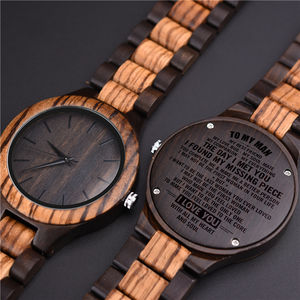 Orologio Unisex in Vero <span class=keywords><strong>Legno</strong></span> con Incisione Logo Personalizzato per <span class=keywords><strong>Donna</strong></span> - Product Image 4