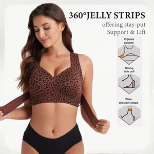 <span class=keywords><strong>Reggiseno</strong></span> Correttore Posturale in Gel Effetto <span class=keywords><strong>Push</strong></span>-<span class=keywords><strong>up</strong></span> per Taglie Forti, Senza Ferretto, Chiusura Frontale, Morbido e Leggero, Supporto Posteriore Quotidiano - Product Image 1