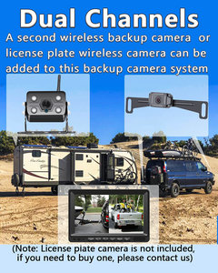 Kênh Kép 7 "DVR HD Màn Hình Hệ Thống Quan Sát Phía Sau Tốc Độ Cao Tín Hiệu Mạnh 1080P <span class=keywords><strong>Camera</strong></span> Dự Phòng Không Dây Kỹ Thuật Số - Product Image 2