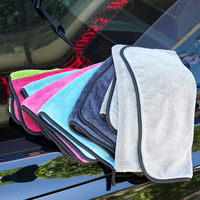 Serviette de nettoyage automobile en microfibre torsadée sans bords 1200 GSM - Chiffon de nettoyage en microfibre hautement absorbant, serviette de séchage en microfibre extra épaisse