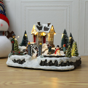 Decorazioni luminose per cottage da giardino <span class=keywords><strong>di</strong></span> <span class=keywords><strong>natale</strong></span> regali <span class=keywords><strong>di</strong></span> <span class=keywords><strong>natale</strong></span> artigianato in resina ornamenti <span class=keywords><strong>casa</strong></span> musicale elettrica - Product Image 5