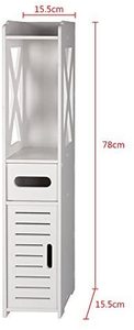 Rangement De salle De bain Au Sol Armoire Étanche Blanc Robuste Meubles De Salle De Bain <span class=keywords><strong>Toilette</strong></span> Étagère Salle De Bain Organisateur Armoire haute - Product Image 4