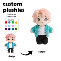 Porte-clés en peluche de coton personnalisé, super doux, matériau écologique, service de personnalisation haute définition, photos, personnages