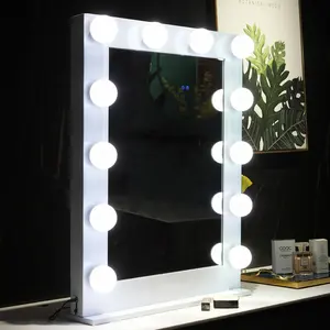 Vanity Beauty Accessories Big Desk Led Hollywood Lighted Makeup Vanity Mirror With Lights