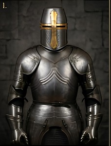 Nueva Armadura Medieval de Acero Suave de la Mejor Calidad, Calibre 18, Acabado Antiguo, Técnica de Pulido Antiguo, Imitación Antigua - Product Image 1