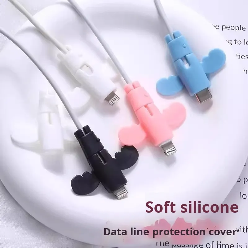 GOMAKERER 30-Pack Silicone Cable Protectors – 15 Cute Cartoon Food Theme Charger Cord Savers