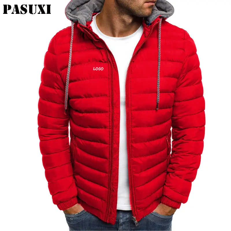 PASUXI jaket hoodie empuk, jaket katun Puffer desain baru, jaket Windbreaker musim dingin hangat, mantel empuk luar ruangan