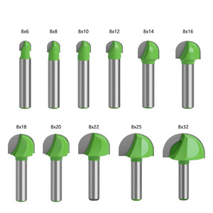 8mm Shank bóng mũi cuối nhà máy Vòng mũi cove CNC phay bit bán kính lõi hộp rắn tungsten carbide Router bit công cụ chế biến gỗ - Product Image 3