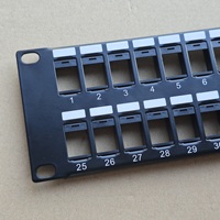 Panel Patch Kosong 1U 19 Inch 48 Port untuk Rak, Panel Patch Kosong untuk Kabel Jaringan UTP Cat5e Cat6 Cat6a