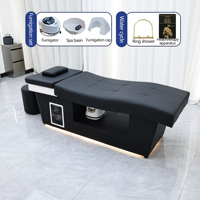 Mobilier de Salon de Beauté Fauteuil Lave-Tête Électrique Incurvé pour Spa Japonais, Lit de Massage Thaïlandais pour Thérapie Capillaire