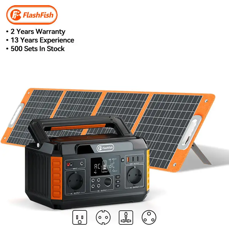 Estación de energía portátil de 220V 520Wh, generador de energía todo en uno, Sistema Solar, productos de energía solar, baterías solares, cargador solar