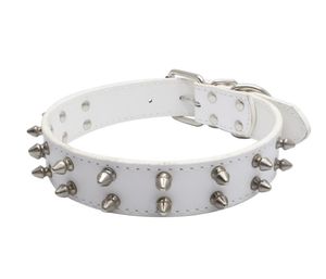 <span class=keywords><strong>Collar</strong></span> de patrón sólido para caminar para perros ecológico de PU de doble capa con remache antimordedura y cierre de hebilla para perros - Product Image 5