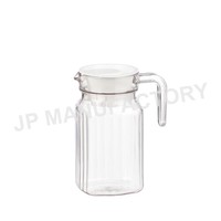Pot de jus en plastique transparent incassable de 2L de grande capacité
