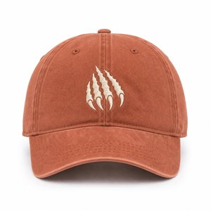 Cappello da papà in peluche con ricamo piatto, in twill di cotone tinto in pigmento, corona morbida, fibbia in rame dorato, per tutte le stagioni, per proprietari di marchi - Ordine di prova - Product Image 1