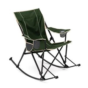 2024 sıcak satış güneşli hissediyorum ordu yeşil kamp kamp yürüyüş için sallanan sandalye Rocker Rocker sandalye